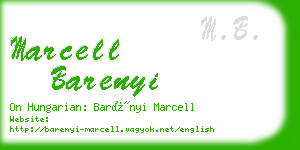 marcell barenyi business card